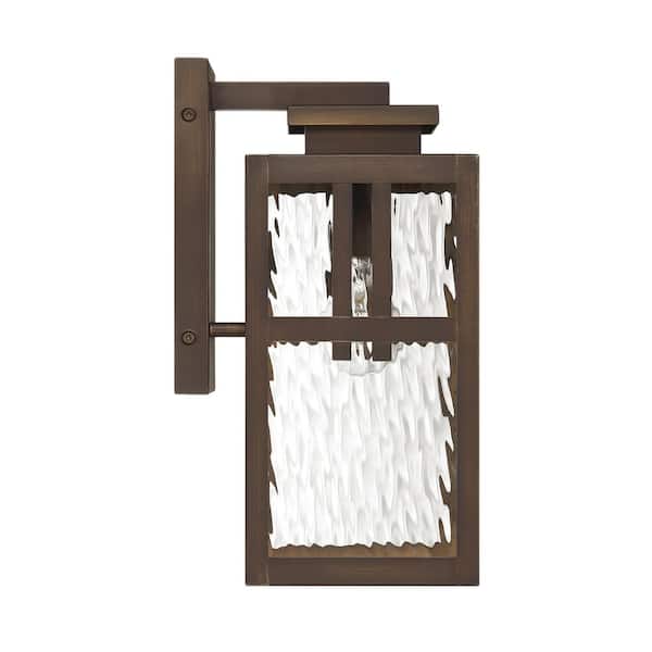 Hunter Fan Company - Hunter Aspenbrook 1 Light Matte Bronze Rectangle Hardwired Outdoor Lighting for Foyer / Entry Way