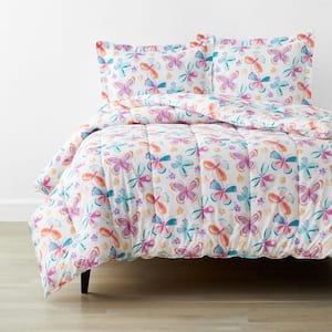 Company Kids Butterflies Organic Cotton Percale Multi Cotton Full/Queen Comforter Set