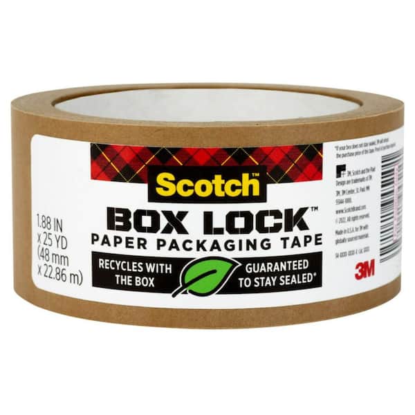 Scotch Box Lock 1.88 in x 25 yd. Paper Packaging Tape