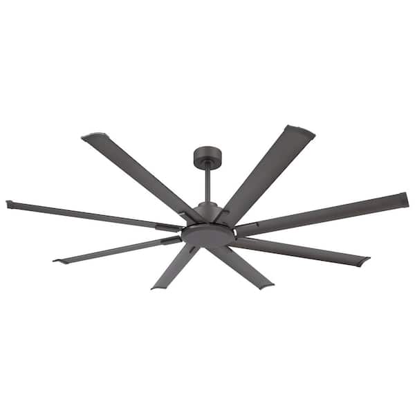 84 in. (7 ft. ) 8 Aluminum Fan Blades Indoor Ceiling Fan in Charcoal Graywith Remote