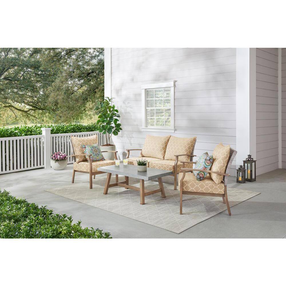 Reviews for Hampton Bay Beachside 4Piece Rope Look Wicker Outdoor