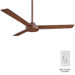 Roto 52 in. Indoor Distressed Koa Ceiling Fan with Wall Control