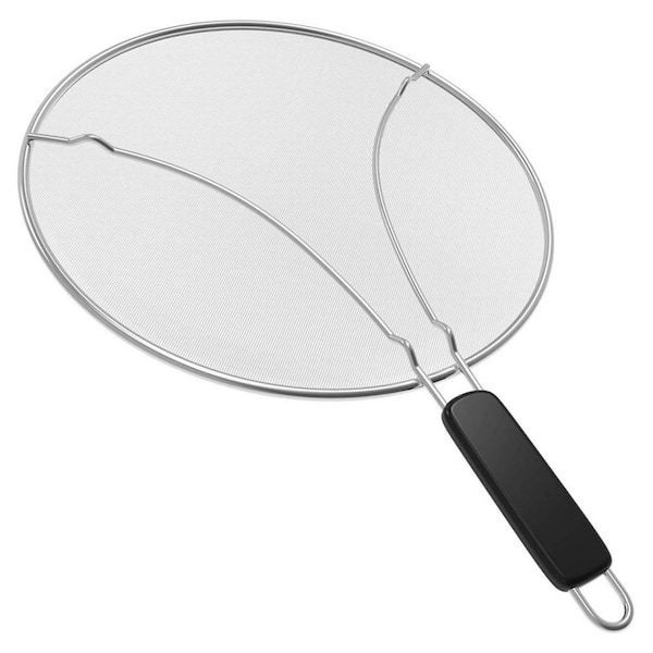 15 in. Stainless Steel Splatter Screen, Mesh Frying Screen, Grease Splatter Guard for Frying Pan