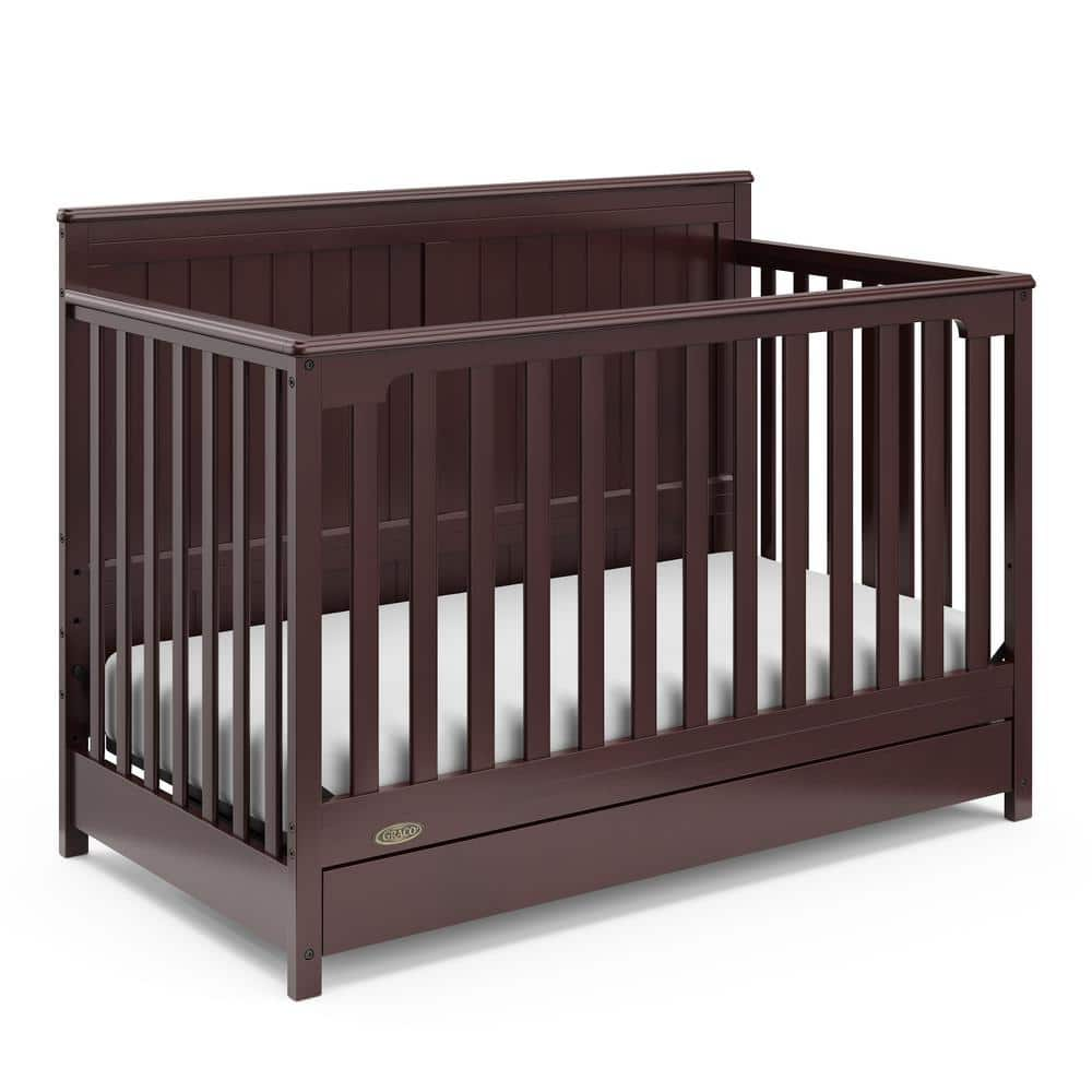 Graco Hadley 4-in-1 Convertible Crib with Drawer-Espresso 04521-709 ...