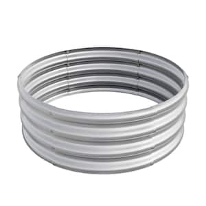 32 in. Metal Silver Raised Garden Bed Steel Planter Boxes for Herbs Vegetables Flowers 2Pcs