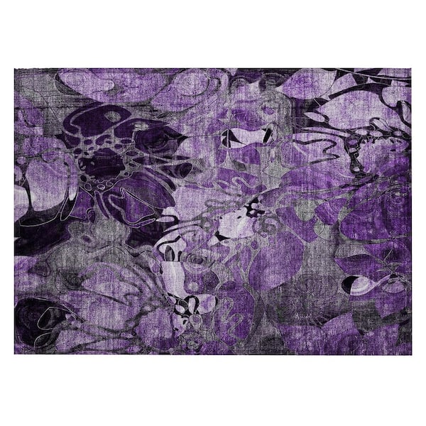 Addison Rugs Chantille ACN558 Purple 1 ft. 8 in. x 2 ft. 6 in. Machine Washable Indoor/Outdoor Geometric Area Rug