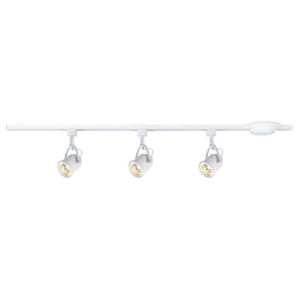 Hampton Bay 4 Ft. 3-Light White Retro Linear Track Lighting Kit 814020 ...