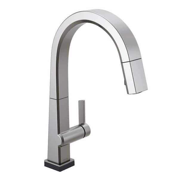 Delta Pivotal Single-Handle Pull-Down Sprayer Kitchen Faucet with Touch2O Technology and MagnaTite Docking in Arctic Stainless