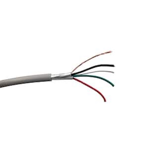 300 ft. 24AWG/4 Conductors Gray Stranded-Shielded CL2 Power/Alarm/Audio Wire