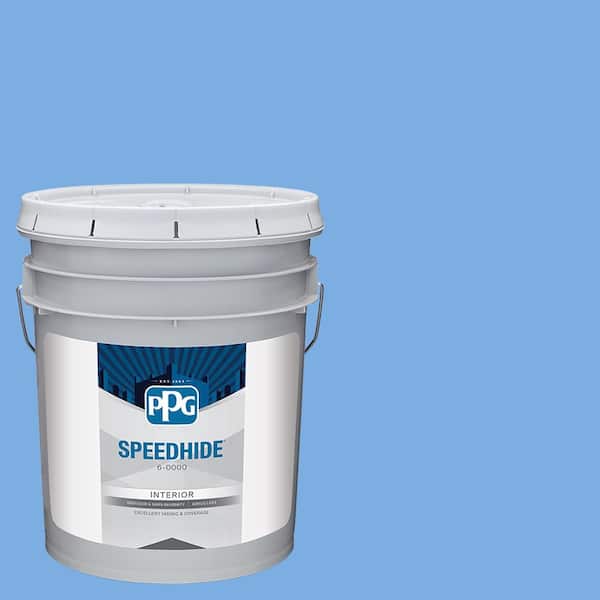 SPEEDHIDE 5 gal. PPG1243-4 Victoria Blue Satin Interior Paint