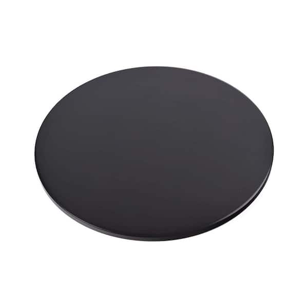 Pizza Stone 1-Piece 12 in. Cordierite Ceramic Nonstick Grill Pan Black for Oven Baking Cooking BBQ