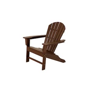 South Beach Mahogany Plastic Patio Adirondack Chair