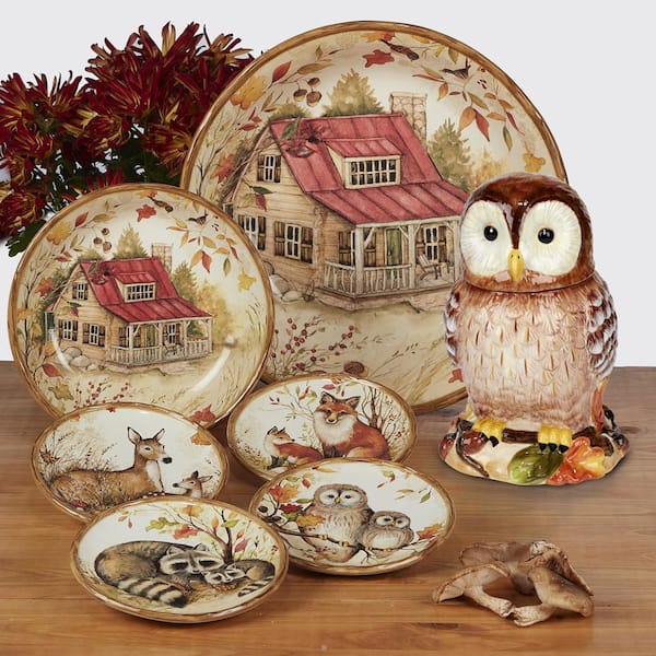 Certified International Pine Forest 60 oz. 3-D Cookie Jar