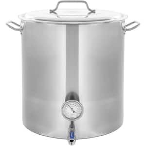 160 qt./40 Gal. Stainless Steel Home Brew Kettle Stock Pot (Weldless Fittings)