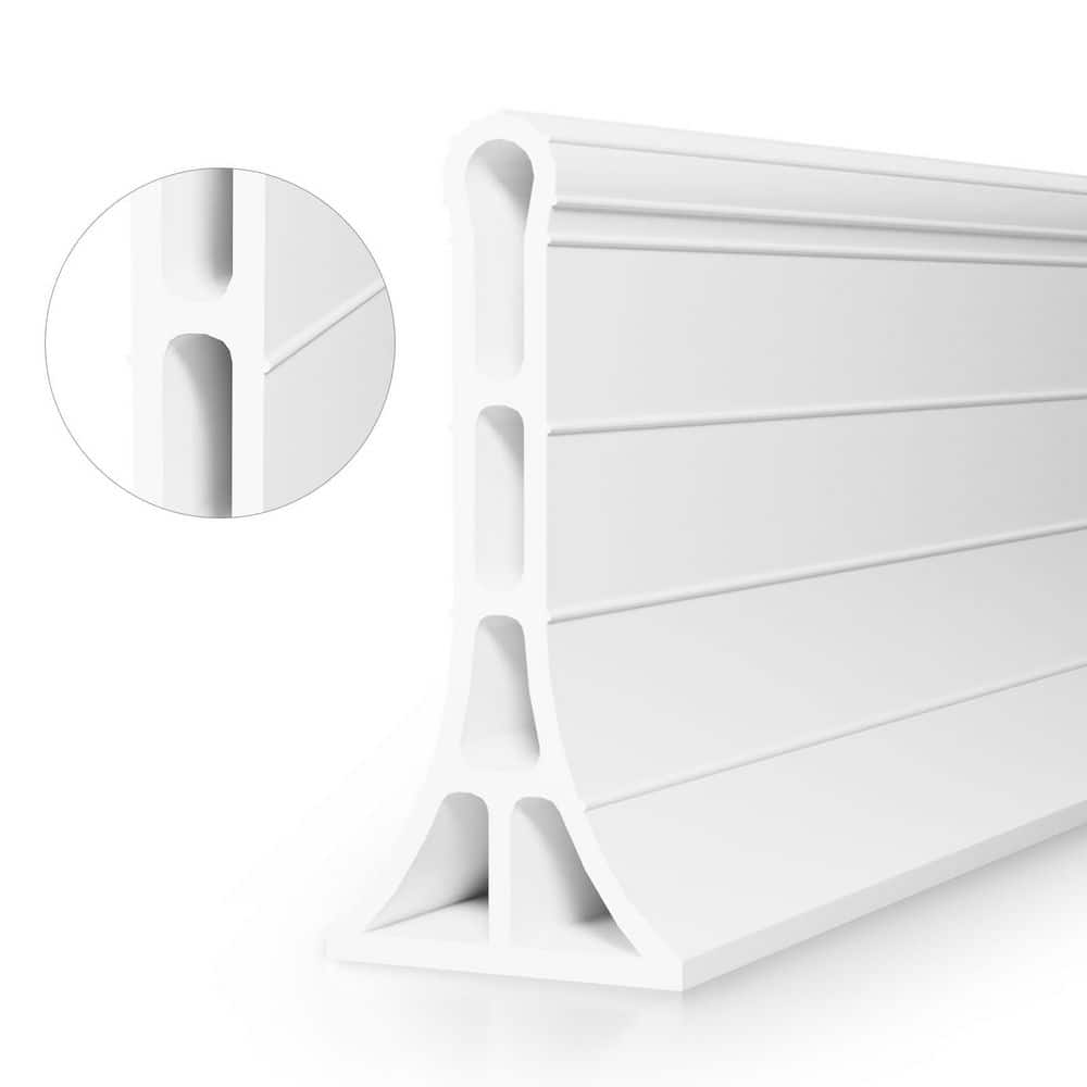 78 in. W x 78 in. L White Rubber Shower Threshold Water Dam for Bathrooms and Kitchens price history on PriceWatchPro