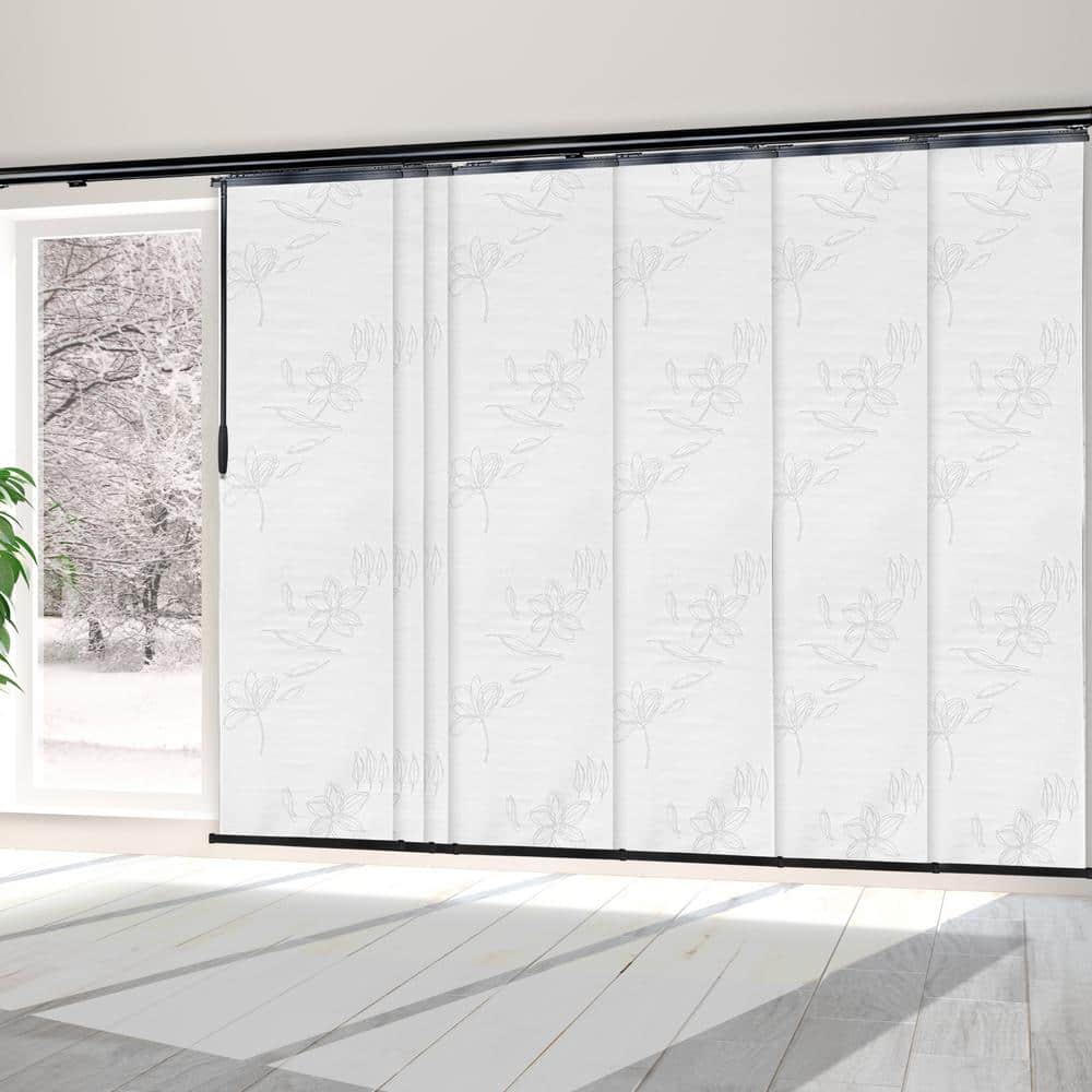 Primrose 110 in. - 153 in. W x 94 in. L 7-Panel Black Single Rail Panel Track with 23.4 in. Slates price history on PriceWatchPro