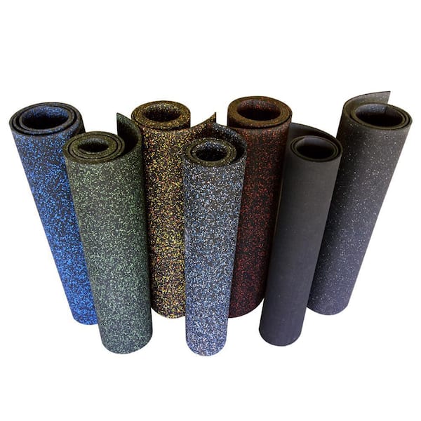 Rubber-Cal Elephant Bark Green Dot 3/8 in. T x 48 in. W x 84 in. L Rubber Flooring (28 sq ft.)
