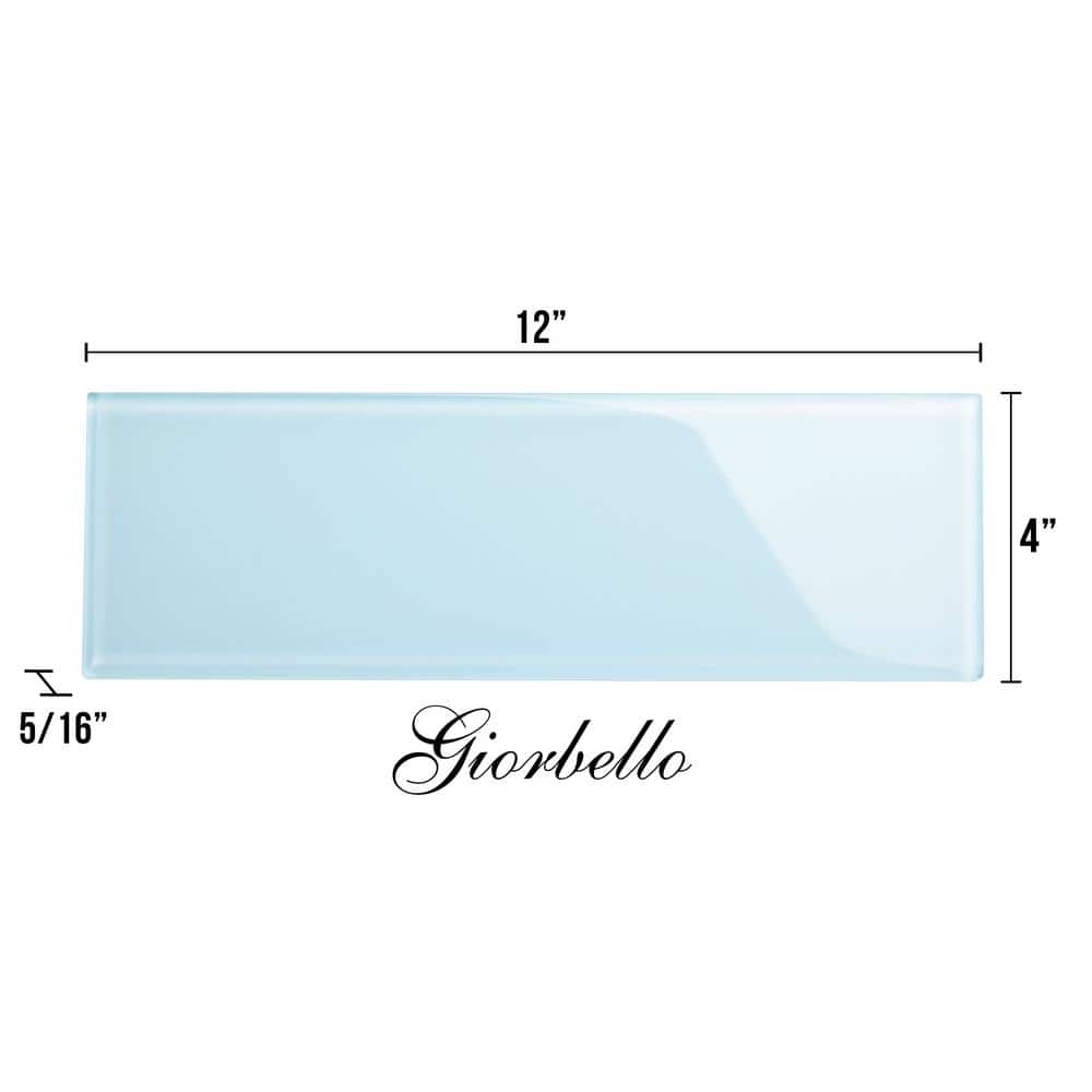 Morning Sky Blue 4" x 12" Glass Subway Wall Tile