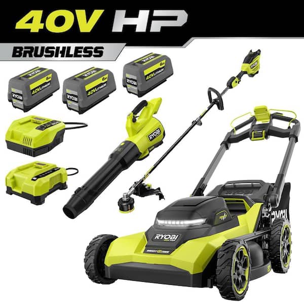RYOBI 40V HP Brushless 21 in. Cross Cut Self-Propelled All Wheel Drive ...