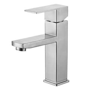 Luxurious Single Hole Single-Handle Bathroom Faucet in Brushed Nickel Finish