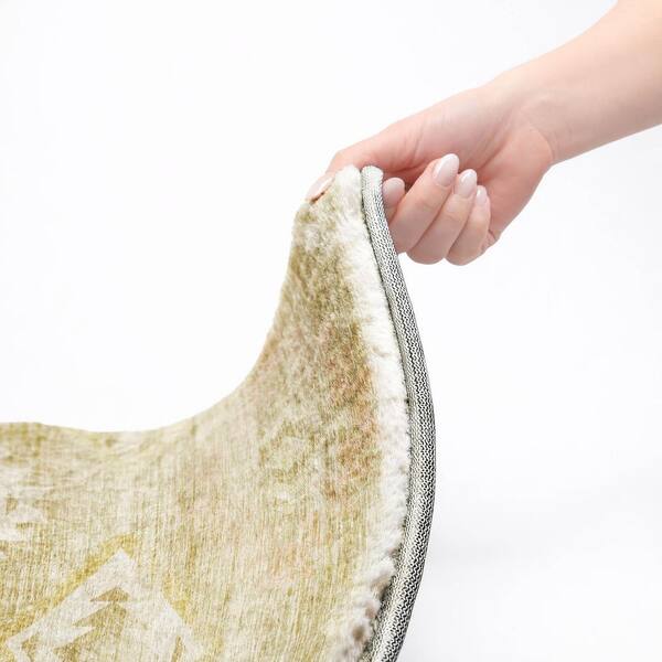 Dream Shag Premium Machine Washable Abstract ADS837 Wheat 3 ft. x 4 ft. Area Rug