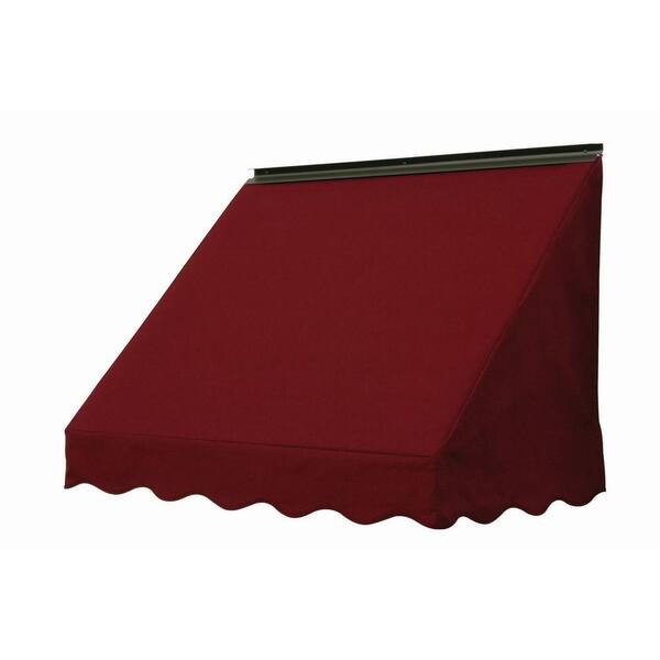 NuImage Awnings 3 ft. 3700 Series Fabric Window Fixed Awning (23 in. H x 18 in. D) in Burgundy