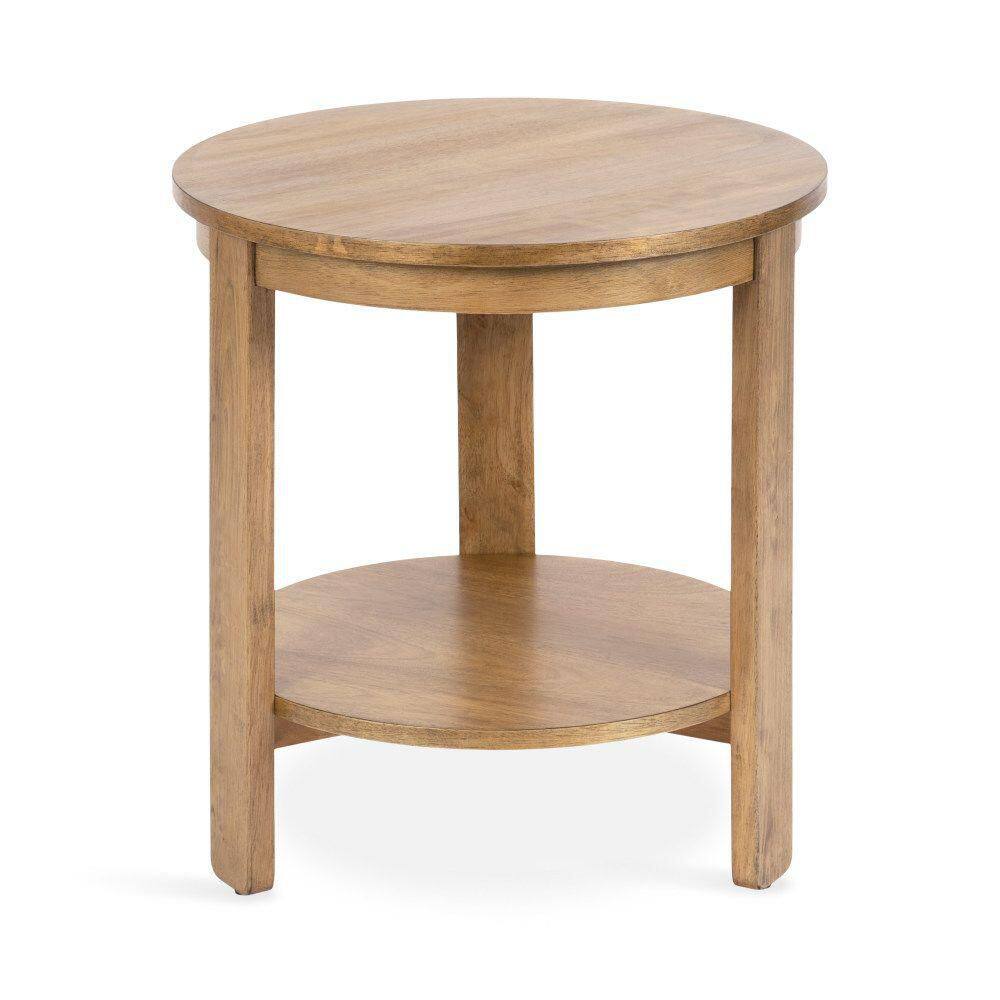 Oxford 22 in. W. Natural Round Transitional MDF End Table - thumbnail 7
