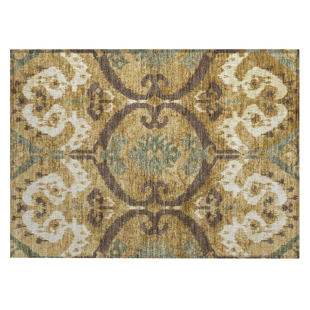 Chantille Machine Washable Indoor/Outdoor Abstract ACN2614 Gold 2 ft. x 3 ft. Accent Rug price history on PriceWatchPro