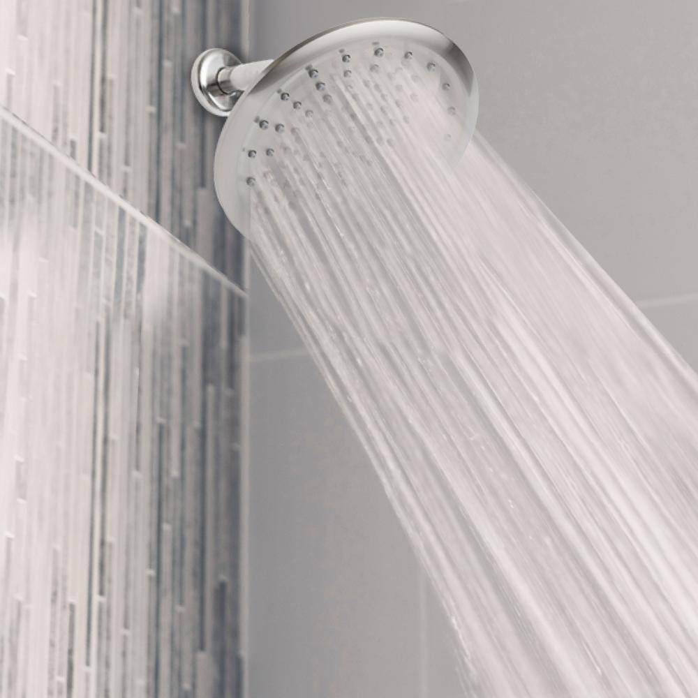 Brushed Nickel 8-Inch Round Rain Shower Head