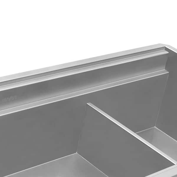 Ruvati 28 in. Low-Divide Double Bowl 60/40 Undermount Tight Radius 16-Gauge Stainless  Steel Kitchen Sink RVH7255 - The Home Depot