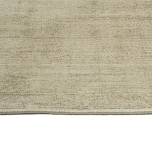Shiny Oatmeal 4 ft. x 6 ft. Solid Color Area Rug