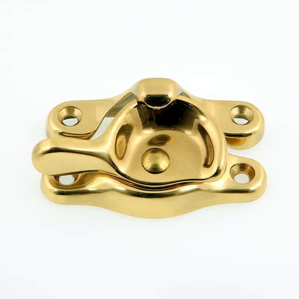 idh by St. Simons Polished Solid Brass Small Window Sash Lock