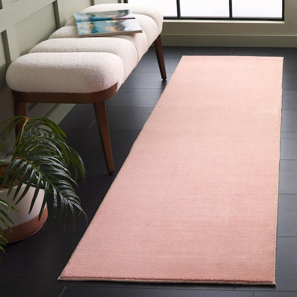 Loft Peach 2 ft. x 8 ft. Machine Washable Modern Solid Runner Rug