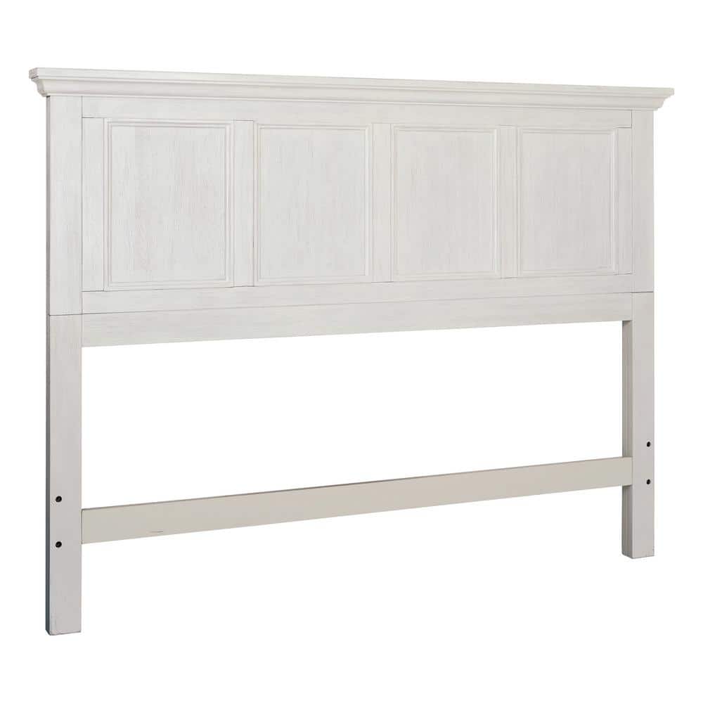 Rustic White Queen Panel Headboard 3-Piece Bedroom Set