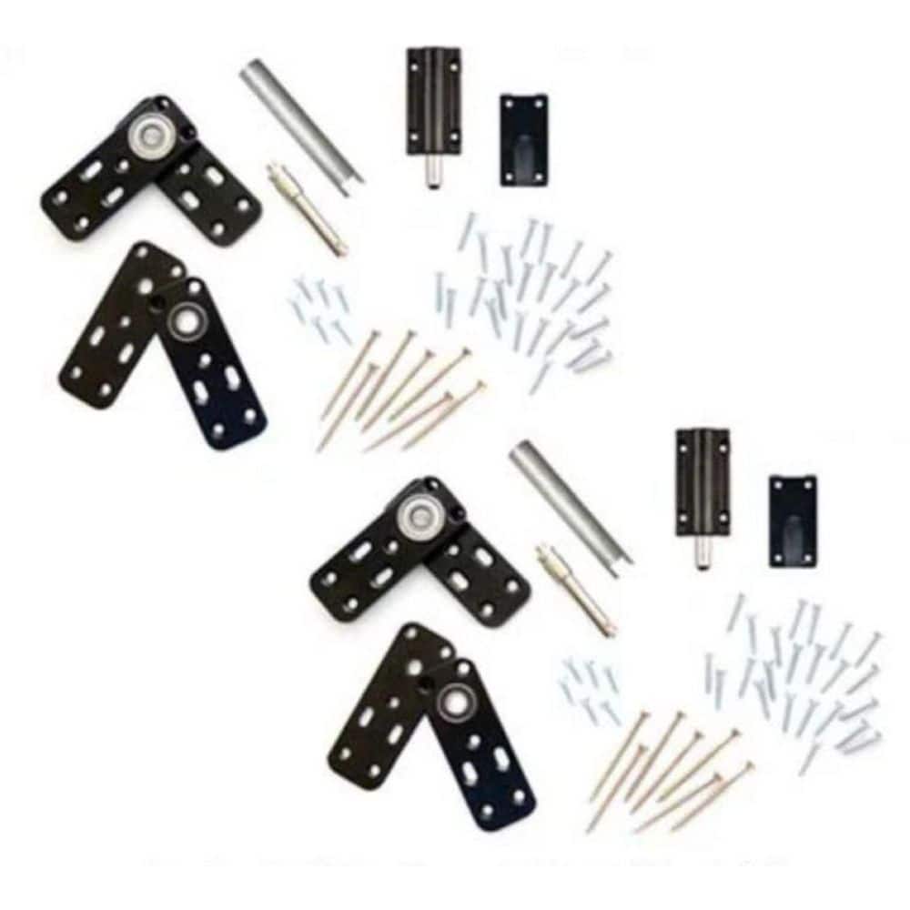 French Pivot Double Hinge Door Flush Mount Bookcase Hardware Kit for Murphy Doors with Removable Pin price history on PriceWatchPro