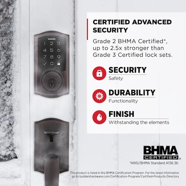 Kwikset SmartCode 270 Traditional Venetian Bronze Touchpad Single