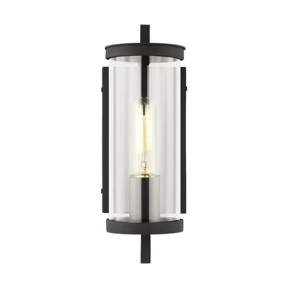Eastham 4.625 in. W x 12.5 in. H Textured Black Outdoor Hardwired Extra Small Wall Lantern Sconce with No Bulbs Included price history on PriceWatchPro