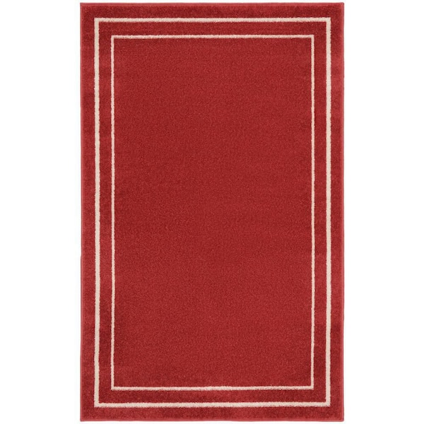 Nourison Nourison Essentials Brick Ivory 3 ft. x 5 ft. Solid Contemporary Area Rug