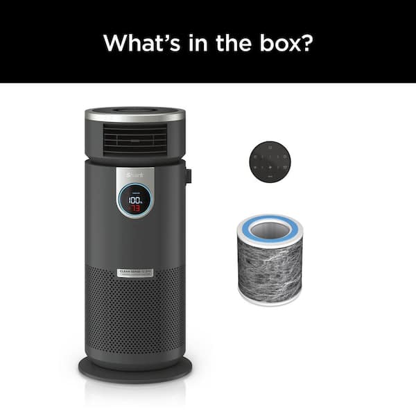 3-in-1 Tower Air Purifier, Heater and Fan with NanoSeal HEPA, Cleansense IQ, Odor Lock for 500 sq. ft. in Grey