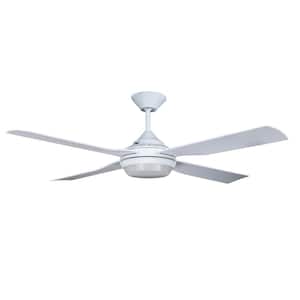 Moonah 52 in. LED Light White Ceiling Fan with Remote Control