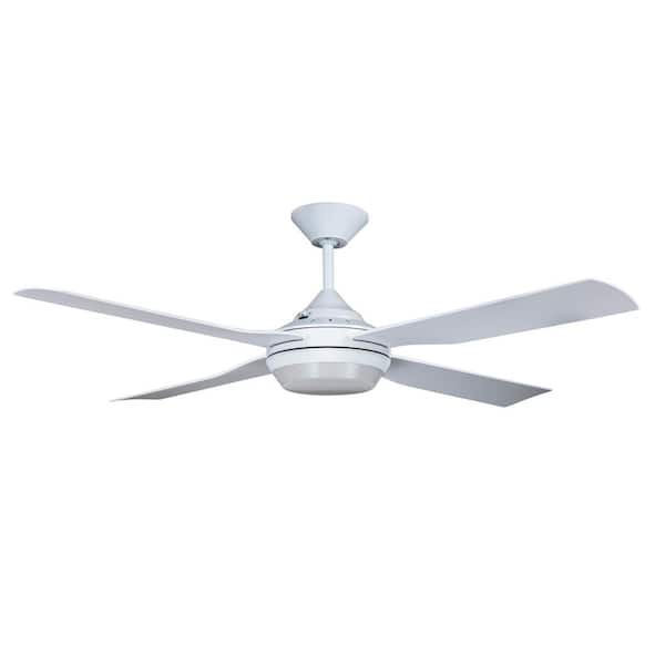 Lucci Air Moonah 52 in. LED Light White Ceiling Fan with Remote Control
