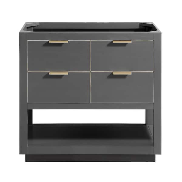 Avanity Allie 36 in. W x 21.5 in. D x 34 in. H Bath Vanity Cabinet Only in Twilight Gray with Gold Trim