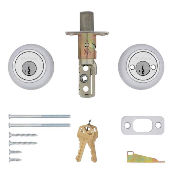 Kwikset 665 Satin Chrome Double Cylinder Deadbolt featuring