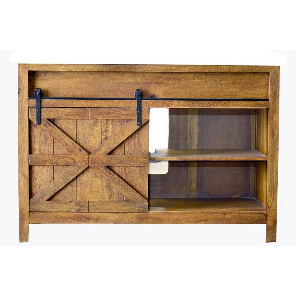 48 in. W x 22 in. D Bath Vanity Cabinet Only in Natural Wood