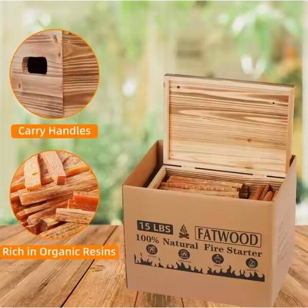 All-American Fatwood Firestarter 10lb Box - Premium Resin Fire Starting Sticks For Camping & Fireplaces