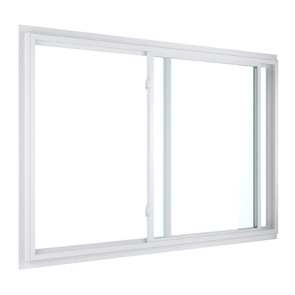 American Craftsman 84 in. x 47 in. 50 Series White Sliding Low-E Argon ...