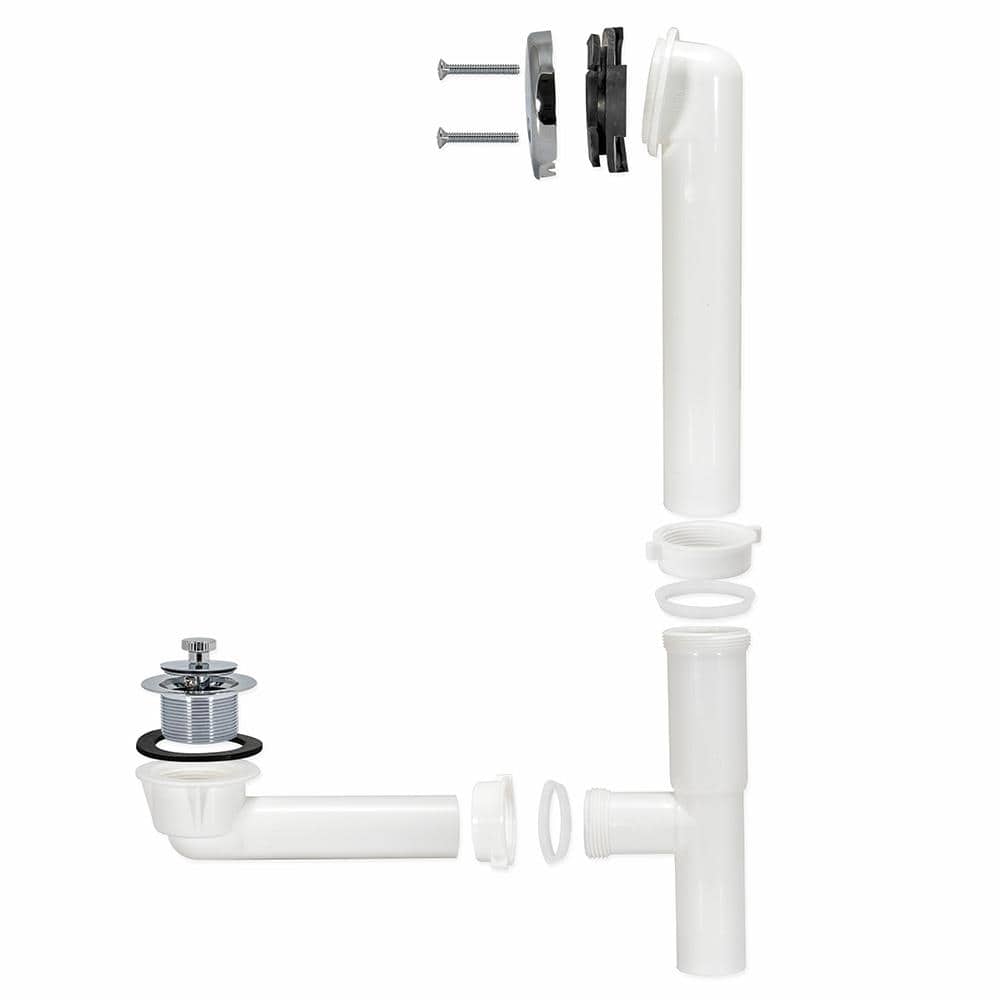 1-1/2 Inch Chrome Lift and Lock Bath Drain Kit