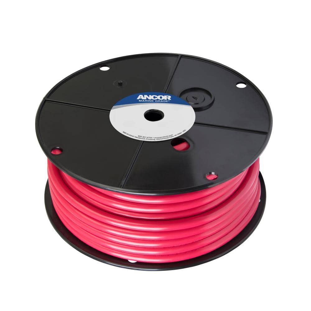 2 AWG Marine Wire Available in Black & Red Tinned Copper Battery Boat Cable Made in The USA 