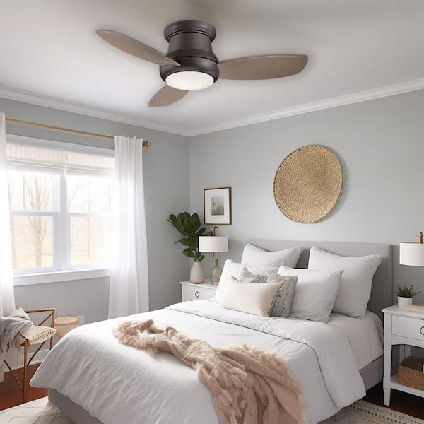 Concept II 44 in. Integrated LED Indoor Oil Rubbed Bronze Ceiling Fan with  Light with Remote Control