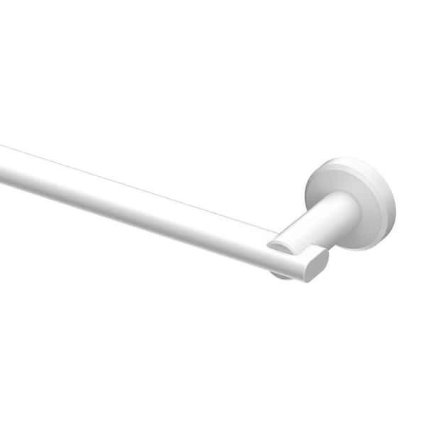Gatco Locke 24 in. Wall Mounted Towel Bar in Matte White